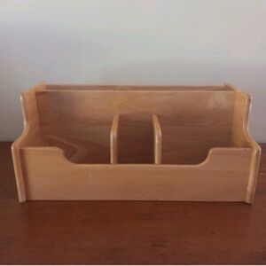 Pomerantz Contemporary Light Wooden Teacher Office Desk Top Mail Organizer